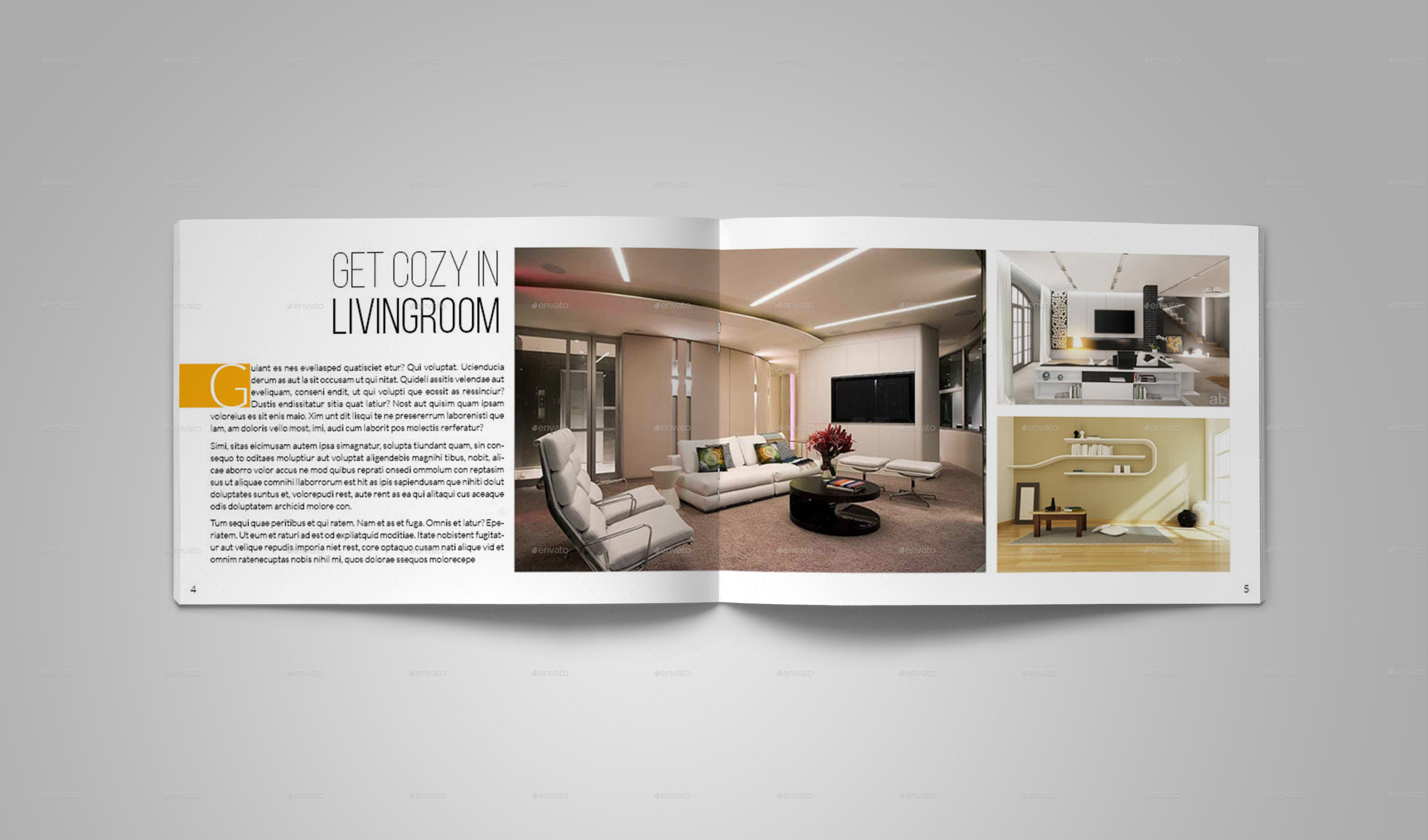 Interior Design Catalog Template by bookrak GraphicRiver